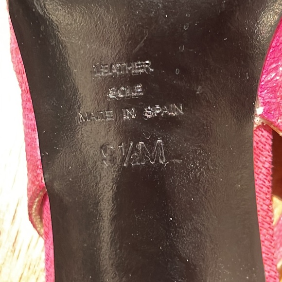 Paul Melian Made in Spain Women’s Cleo Fuchsia Leather Closed Toe Slingback Heel - Picture 15 of 16